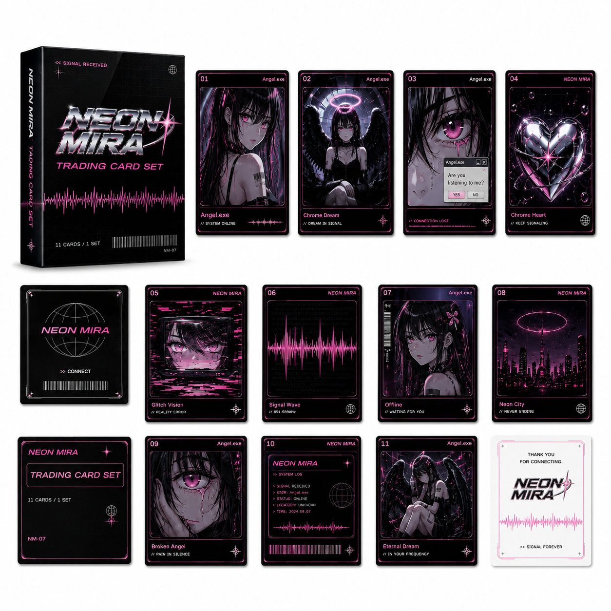 NEON MIRA Trading Card Set