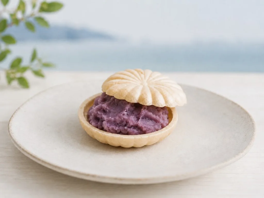 10月の月替わり・鎌倉紫芋ミルクあんの最中