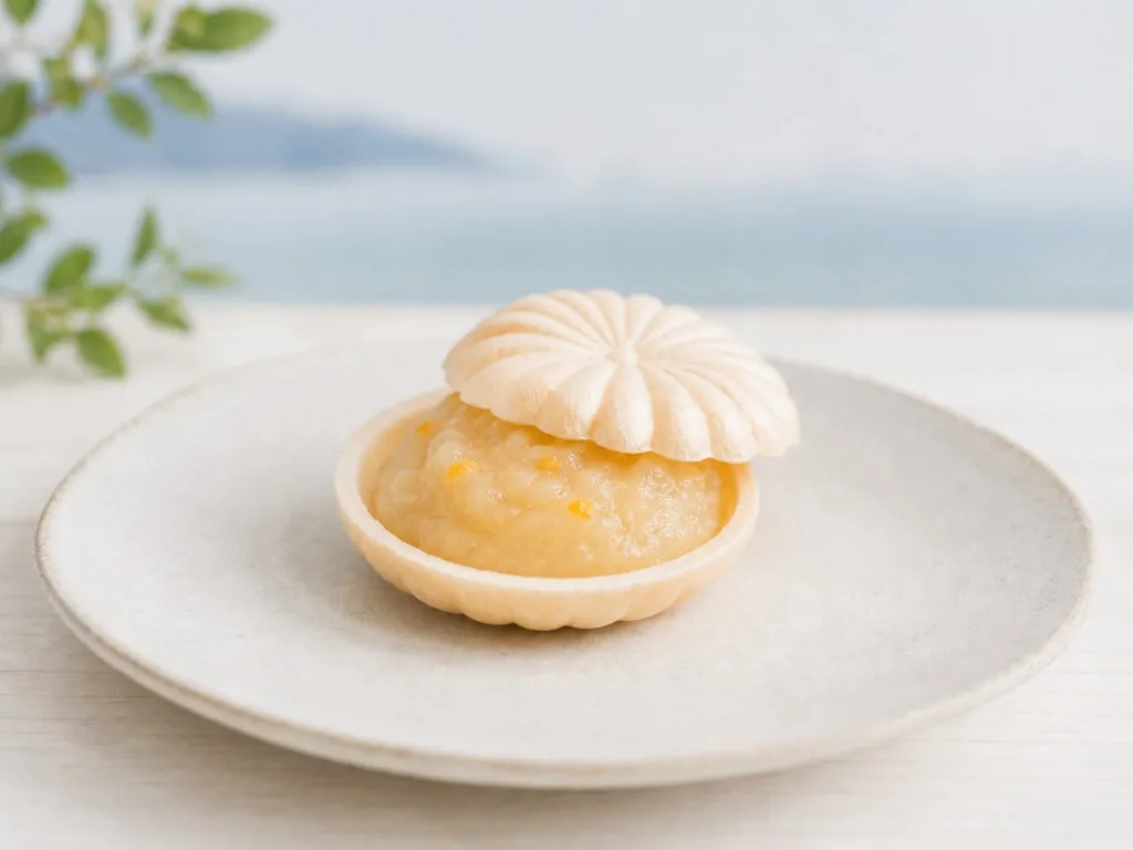 冬みかん白あんの季節限定汐待最中
