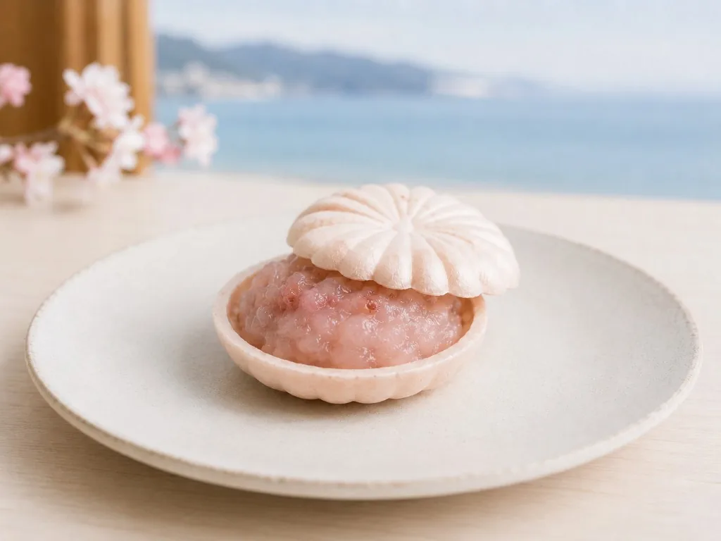 桜あんの季節限定汐待最中
