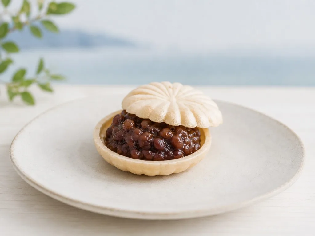 小豆粒あんの汐待最中