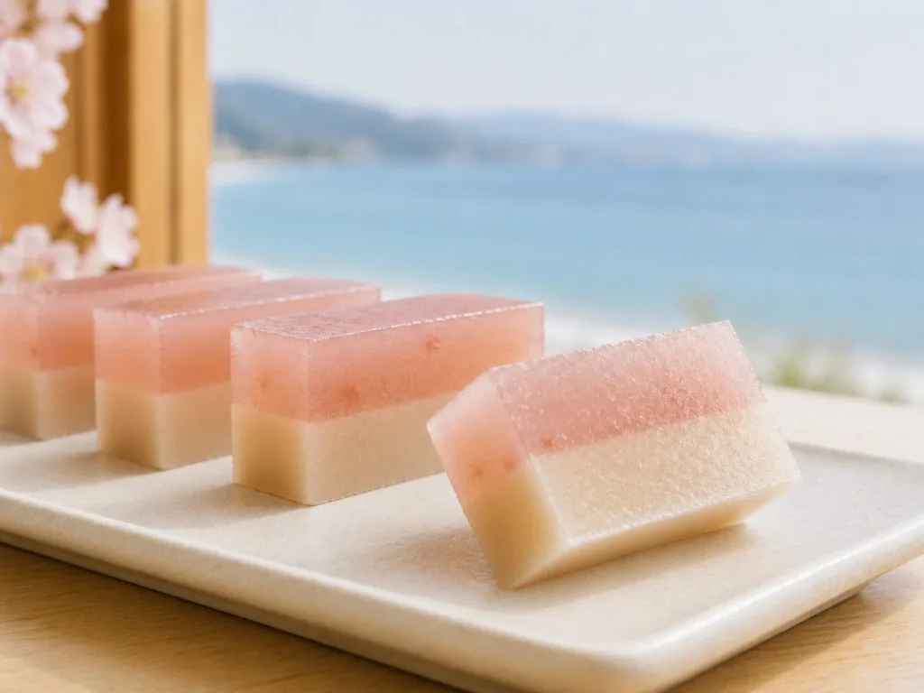 桜ミルク羊羹の季節限定一口羊羹