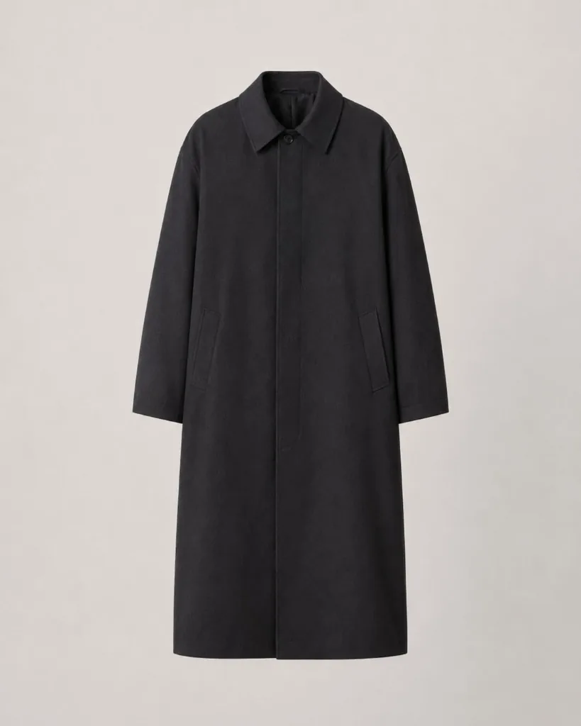 Minimal Long Coat Black 商品単体