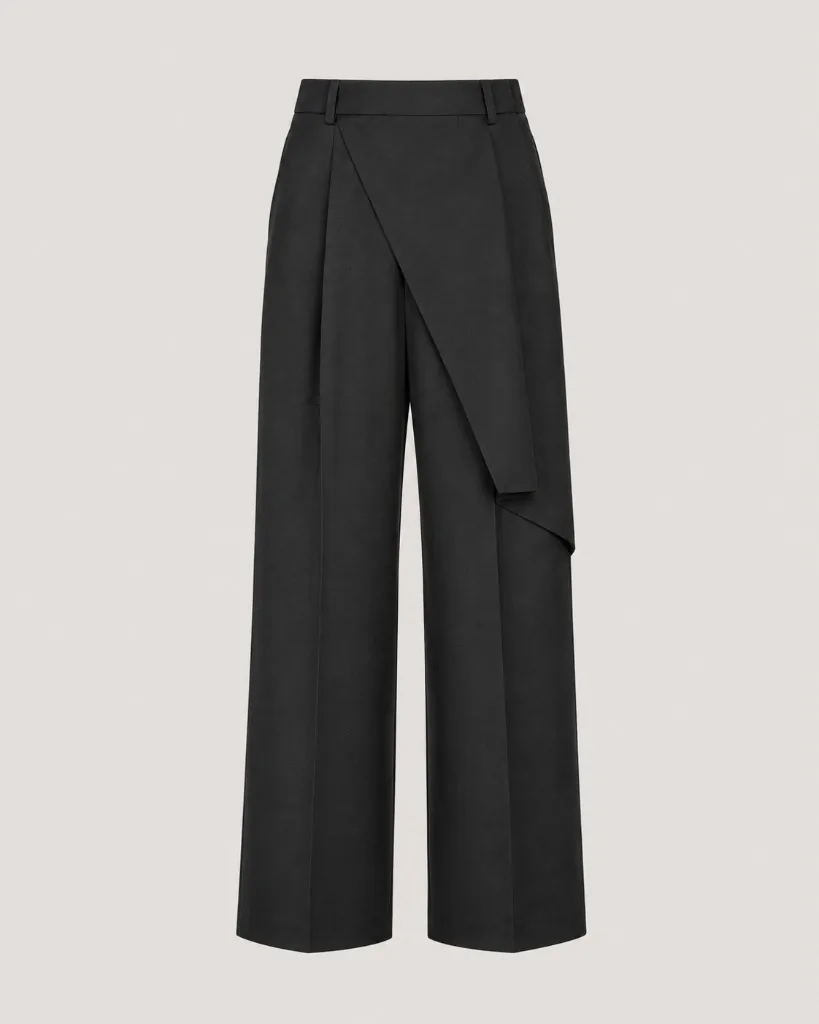 Layered Wrap Pants Black 商品単体