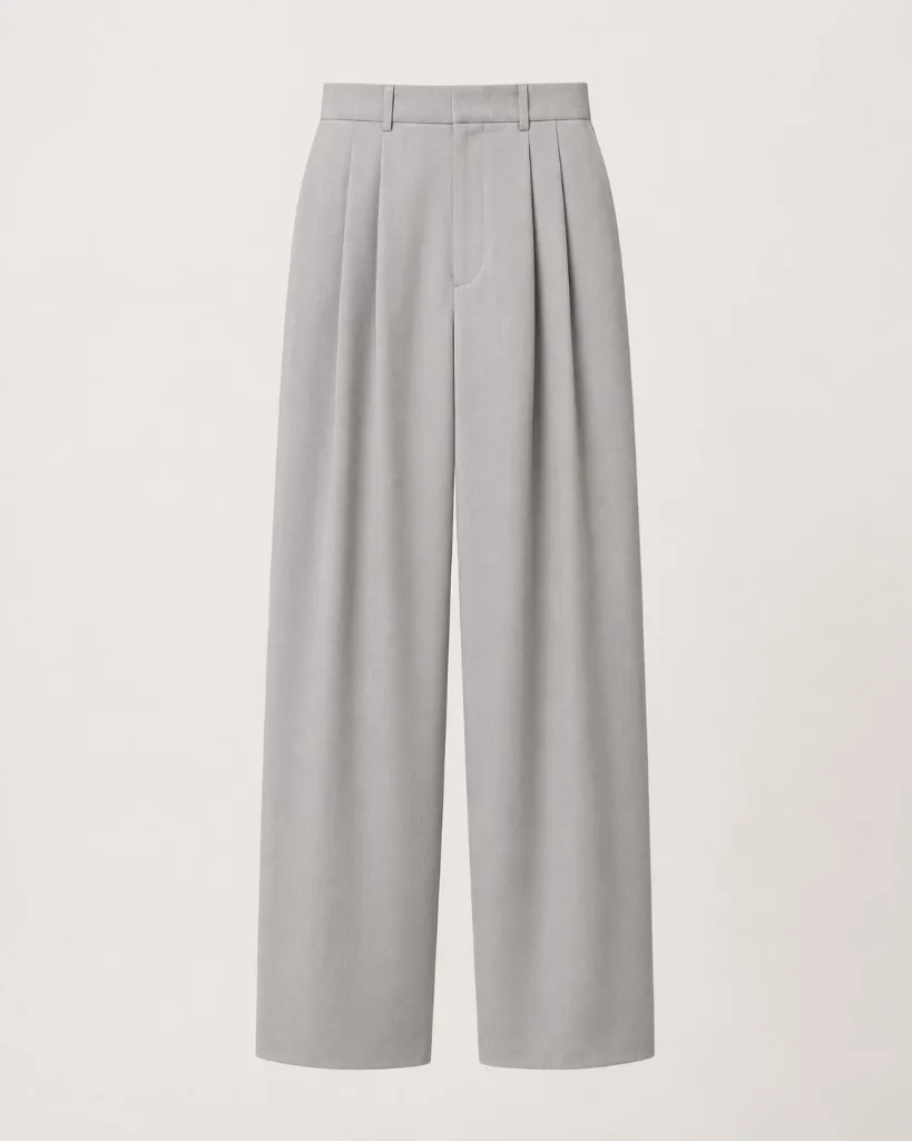Soft Pleat Trousers Gray 商品単体