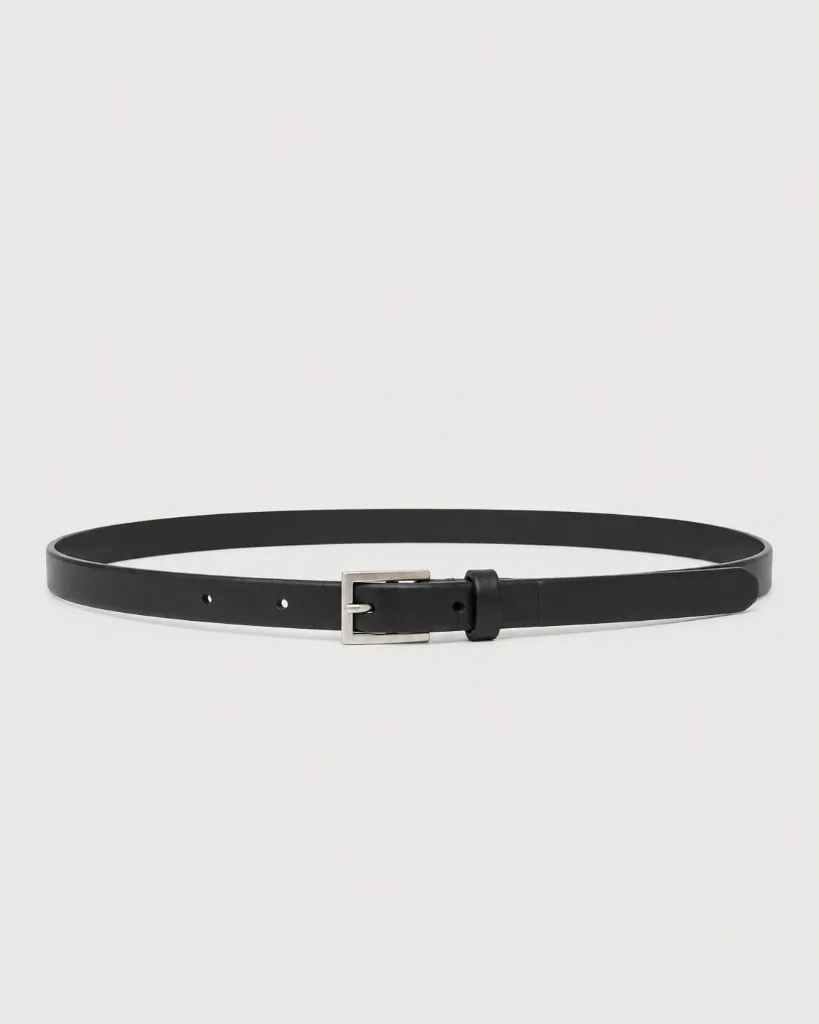 Slim Leather Belt Black 商品単体